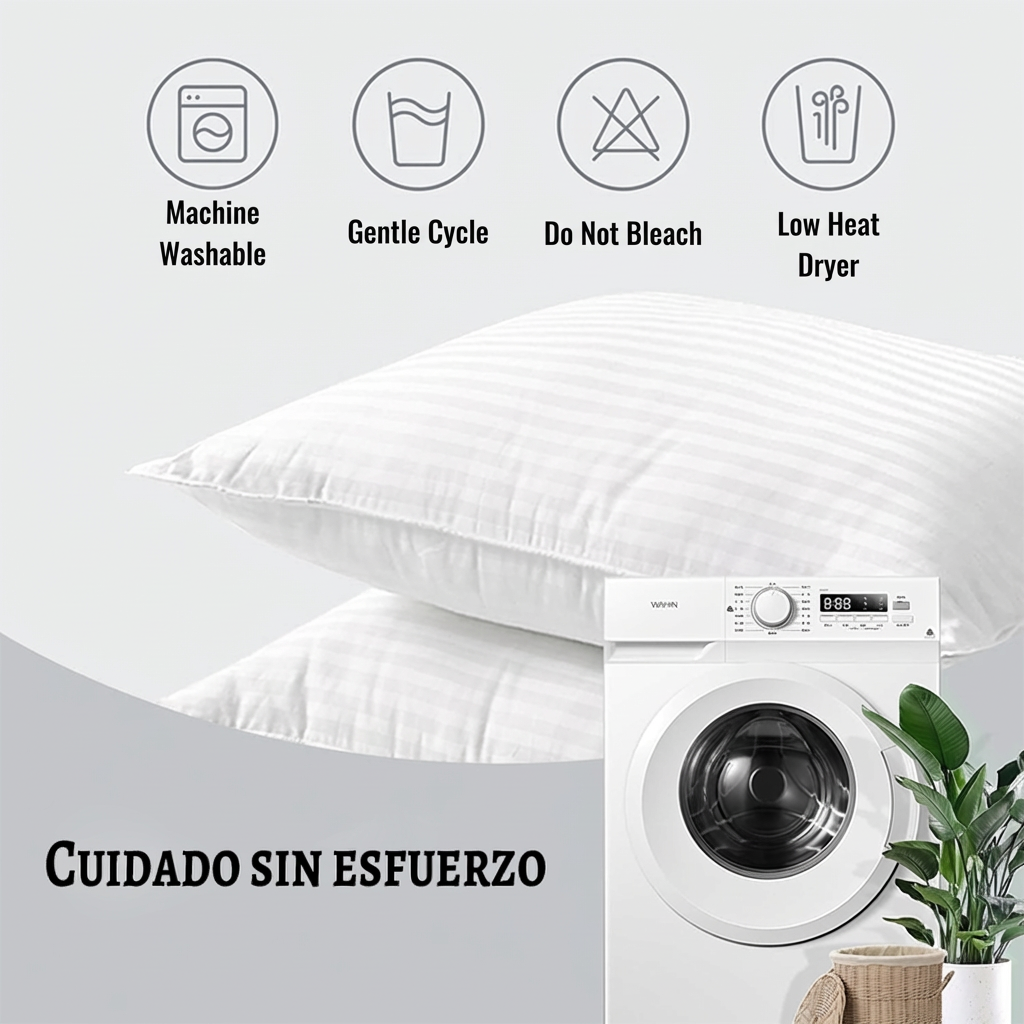 Pack de 2 almohadas premium con soporte 7D (50 x 70 cm)