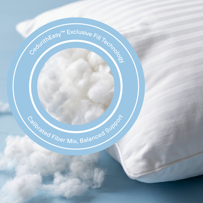 Cedurith Origin 2026 Pillow Twin Pack | CedurithEasy™ 3D+7D Dual Fiber Mix, OEKO-TEX 100 Certified, Ergonomic Neck Support Pillows 50x70cm EU Standard Pair for All Sleep Positions