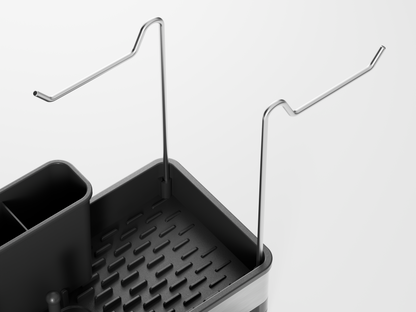 3-in-1 Spülbecken-Organizer – Rostfreier Organizer mit automatischem Abfluss