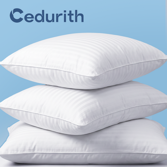 Cedurith Origin 2026 Pillow Twin Pack | CedurithEasy™ 3D+7D Dual Fiber Mix, OEKO-TEX 100 Certified, Ergonomic Neck Support Pillows 50x70cm EU Standard Pair for All Sleep Positions