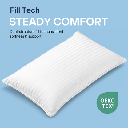 Cedurith Origin 2026 Pillow Twin Pack | CedurithEasy™ 3D+7D Dual Fiber Mix, OEKO-TEX 100 Certified, Ergonomic Neck Support Pillows 50x70cm EU Standard Pair for All Sleep Positions